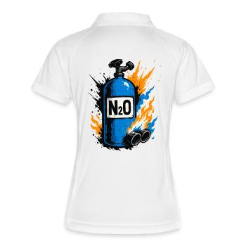 N2O Bottle Racing, maillot Nitro Power - Polo respirant Femme - blanc/marine - Dos