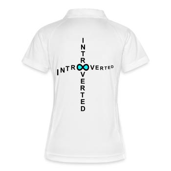 introverti - Polo respirant Femme - blanc/marine - Dos