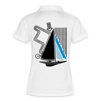 Voilier et cours de régate Voilier Voilier Voilier - Polo respirant Femme - blanc/marine - Dos