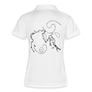 Nautical Map, Weather Map, Map of the Waterway, Tons - Women's Polo breathable - white/navy - Back