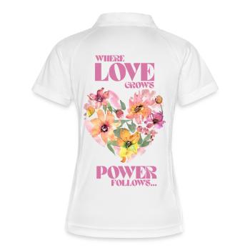 Where Love Grows, Love Follows - Women's Polo breathable - white/navy - Back