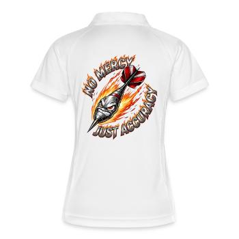 Feuerdart, pas de pitié, juste la précision - Polo respirant Femme - blanc/marine - Dos