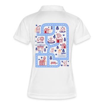 Rue de jeu - Polo respirant Femme - blanc/marine - Dos