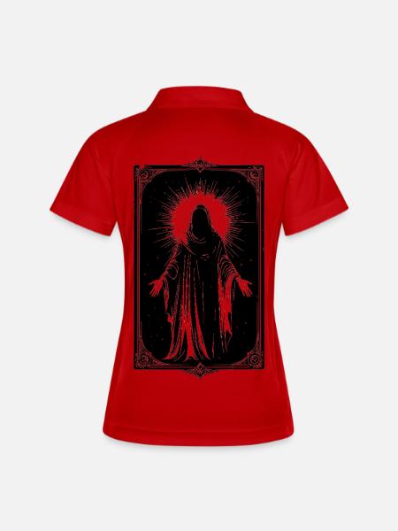 Sacred Figure in Silhouette - Women's Polo breathable - white/navy