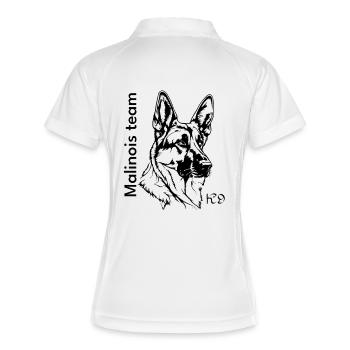 Malinois Team - Women's Polo breathable - white/navy - Back
