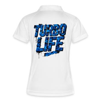 Turbo Life Blue Camo Car Scene Style - Women's Polo breathable - white/navy - Back