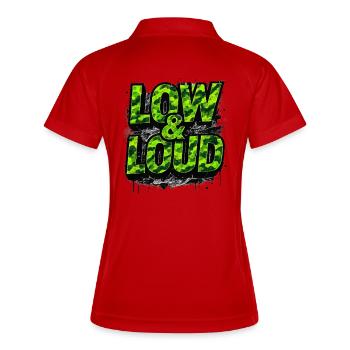 Camouflage Low & Loud Car Scene Streetwear - Women's Polo breathable - white/navy - Back