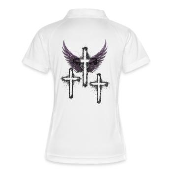 Angel Wings – Spiritual Aesthetic Design - Women's Polo breathable - white/navy - Back