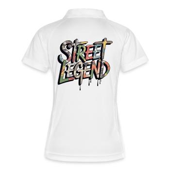 T-shirt autocollant style graffiti style Street Legend JDM - Polo respirant Femme - blanc/marine - Dos