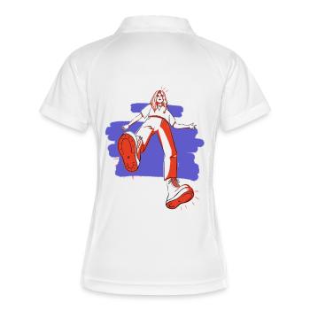 Badass girl - Polo respirant Femme - blanc/marine - Dos