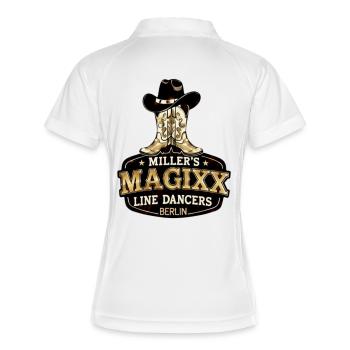 Les danseurs en ligne Magixx de Miller - Polo respirant Femme - blanc/marine - Dos