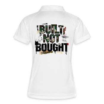 Built Not Bought Camo Motiv für JDM Fans Männer - Frauen Polo atmungsaktiv - Weiß/Navy - Hinten