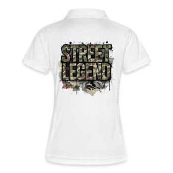 Street Legend Camo Motiv für JDM Fans und Männer - Frauen Polo atmungsaktiv - Weiß/Navy - Hinten