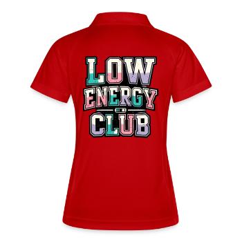 Low Energy Club Retro College Style Statement - Women's Polo breathable - white/navy - Back