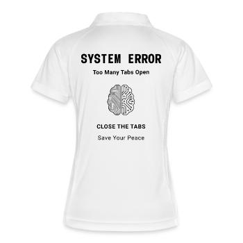 System Error Backprint – Aesthetic Mental Health - Women's Polo breathable - white/navy - Back