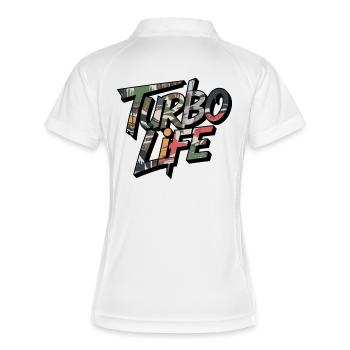 Motif camouflage Turbo Life pour fans de JDM Men Boys - Polo respirant Femme - blanc/marine - Dos