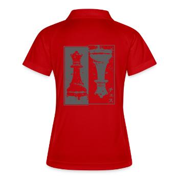 Chess Piece Lady Vintage Japanese Design - Women's Polo breathable - white/navy - Back