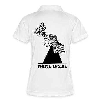 Lärm im Inneren - Frauen Polo atmungsaktiv - Weiß/Navy - Hinten