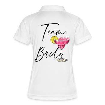 margarita_glas_mit_limone_team_bride - Women's Polo breathable - white/navy - Back