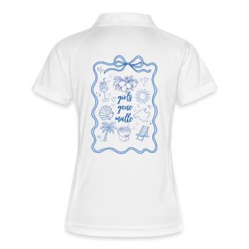 Les filles sont parties Voyage des filles à Majorque - Polo respirant Femme - blanc/marine - Dos