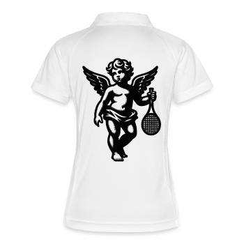 Chemise de tennis Angel Cherub Retro Renaissance noir - Polo respirant Femme - blanc/marine - Dos