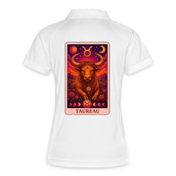 Taurus Tarot - Women's Polo breathable - white/navy - Back