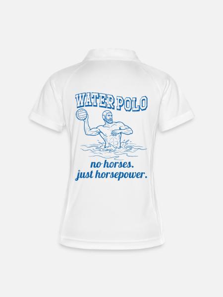 Water Polo with no horses. - Women's Polo breathable - white/navy