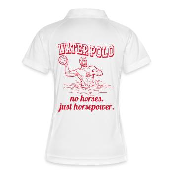 Water-polo sans chevaux. Rouge. - Polo respirant Femme - blanc/marine - Dos