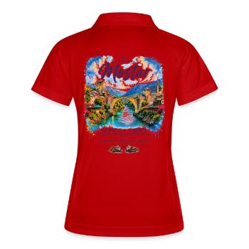 Été de Mostar - Polo respirant Femme - blanc/marine - Dos