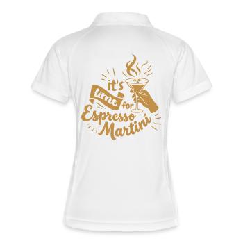 Espresso Martini design with hand lettering detail - Women's Polo breathable - white/navy - Back