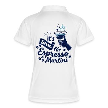 Imprimé Espresso Martini - Polo respirant Femme - blanc/marine - Dos