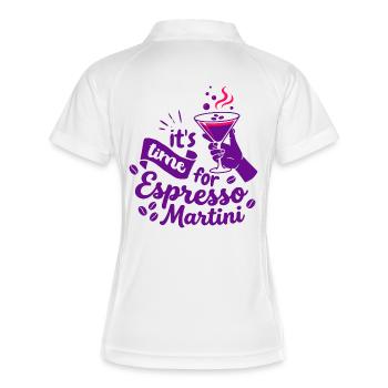 Time for espresso martini - Women's Polo breathable - white/navy - Back