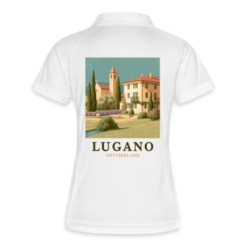 Lugano Villa Panorama - Women's Polo breathable - white/navy - Back