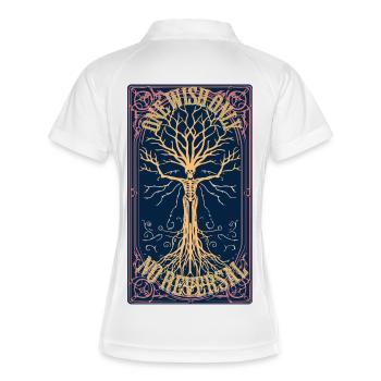 Mystic Willow Wish Tarot T-Shirt - Dark Aesthetic - Women's Polo breathable - white/navy - Back