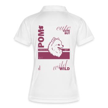 Spitz - Cute but wild - Women's Polo breathable - white/navy - Back