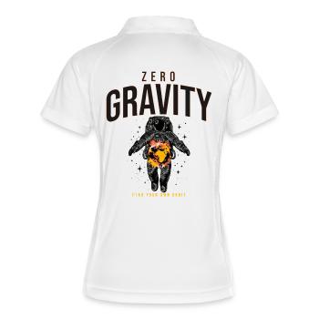Zero Gravity Astronaut Erde Weltraum - Frauen Polo atmungsaktiv - Weiß/Navy - Hinten