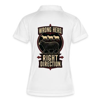 Wrong Herd – Right Direction - Women's Polo breathable - white/navy - Back