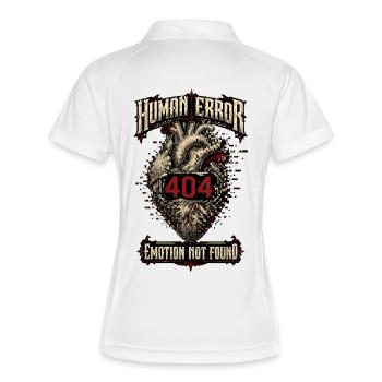 Human Error – Emotion Not Found - Women's Polo breathable - white/navy - Back