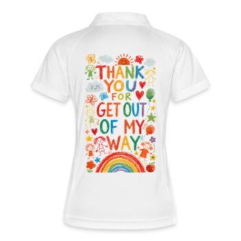 Thank you Farbexplosion Wegfrei - Women's Polo breathable - white/navy - Back