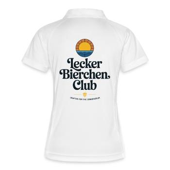 Lecker Bierchen Club Bier Spruch JGA Malle Bier - Polo respirant Femme - blanc/marine - Dos