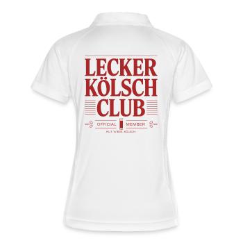 Lecker Kölsch Club Kölle Kölner Bier Brauhaus Köln - Frauen Polo atmungsaktiv - Weiß/Navy - Hinten
