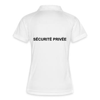 Private Security | Security guard - Women's Polo breathable - white/navy - Back