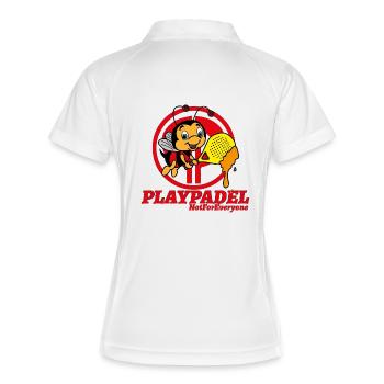 Ape Padel Exklusiv - Frauen Polo atmungsaktiv - Weiß/Navy - Hinten