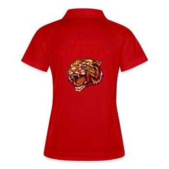 Sigura Design Powerful Tiger - Women's Polo breathable - white/navy - Back