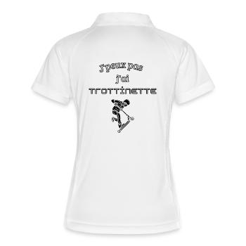 J'peux pas j'ai trottinette - Polo respirant Femme - blanc/marine - Dos