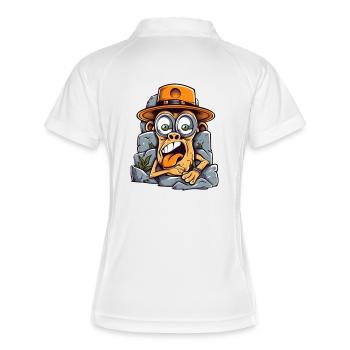 Expressive Street Art Monkey - Women's Polo breathable - white/navy - Back