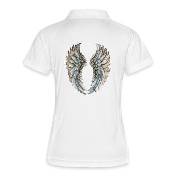 Ailes d'ange : un style céleste angelwings - Polo respirant Femme - blanc/marine - Dos