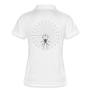 Spider Web Silhouette - Women's Polo breathable - white/navy - Back
