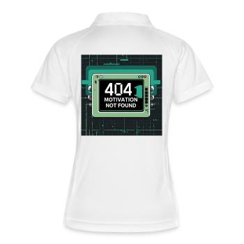 404 Not found - Frauen Polo atmungsaktiv - Weiß/Navy - Hinten