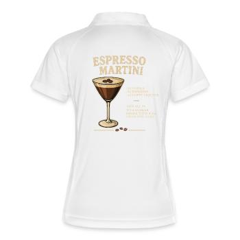 Espresso Martini Cocktail Illustration - Polo respirant Femme - blanc/marine - Dos